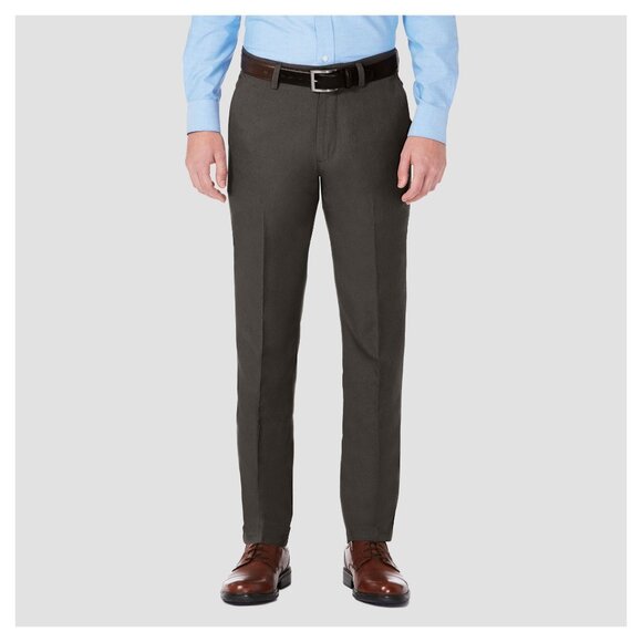 Haggar Other - Haggar H26 Mens Performance 4-Way Stretch Slim Fit Trouser Pants Heather Gray 33